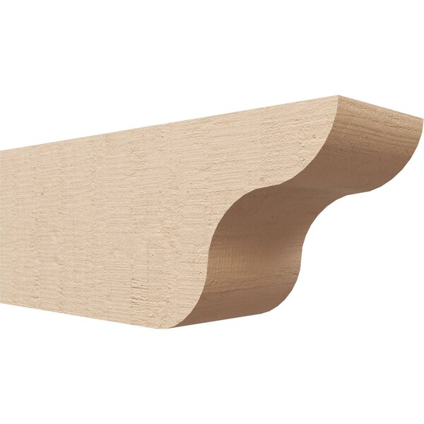 Ekena Millwork 6in. W x 8in. H x 20in. L Carmel Woodgrain TimberThane Rafter Tail, Primed Tan RFTUR06X08X20CARRCPR - main